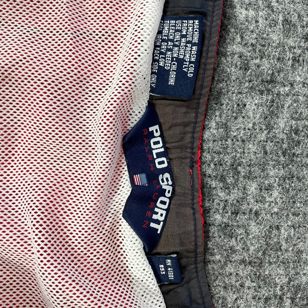 Vintage Polo Sport Ralph Lauren Swim Trunks Mens XL Red Mesh Lined Retro 90s - Picture 9 of 12